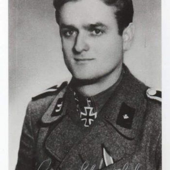 Waffen-SS Knights Cross Winner Signed Photo – Alois Schnaubelt