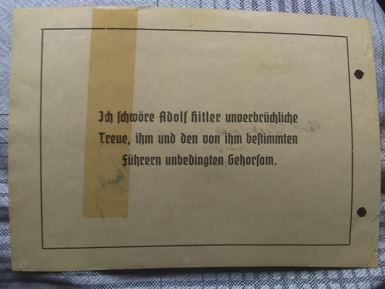 NSDAP Document/Certificate. – Jackboot