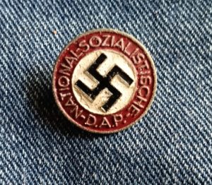 Wartime Painted Nazi Party member's badge.