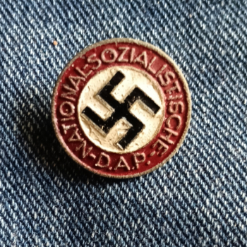 Wartime Painted Nazi Party member’s badge.