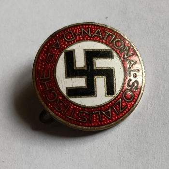 Enamel Nazi Party Member’s Badge. (2)