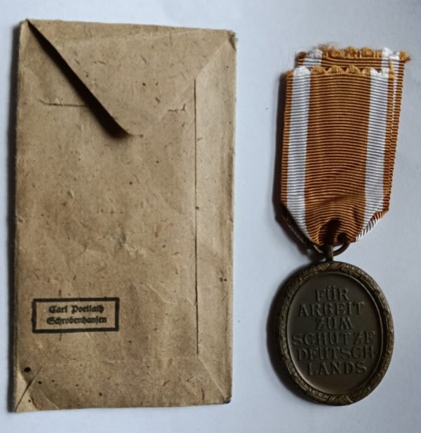 Westwall Medal Plus Packet of issue. - Image 2